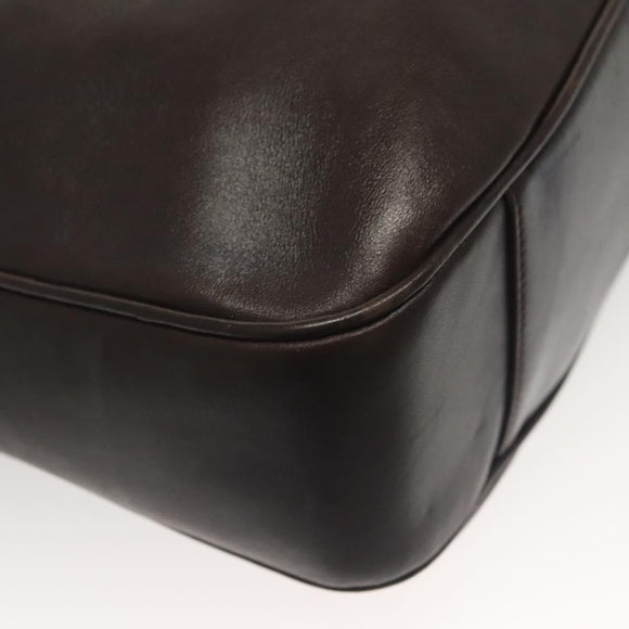 GUCCI Bamboo Hand Bag Leather 2way Black Gold 001 1577 Auth ep10141