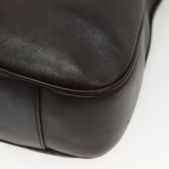 GUCCI Bamboo Hand Bag Leather 2way Black Gold 001 1577 Auth ep10141