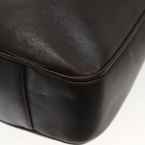 GUCCI Bamboo Hand Bag Leather 2way Black Gold 001 1577 Auth ep10141