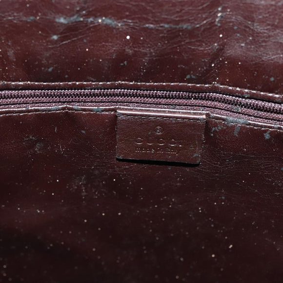 GUCCI Bamboo Hand Bag Leather 2way Black Gold 001 1577 Auth ep10141