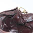 GUCCI Bamboo Hand Bag Leather 2way Black Gold 001 1577 Auth ep10141-18