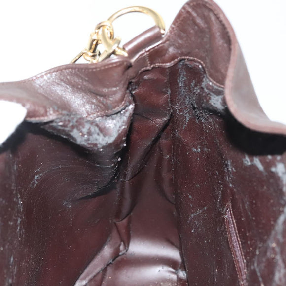 GUCCI Bamboo Hand Bag Leather 2way Black Gold 001 1577 Auth ep10141