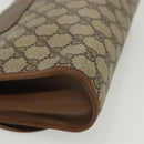 GUCCI GG Supreme Web Sherry Line Clutch Bag PVC Beige Red 89 01 030 Auth ep10148-10