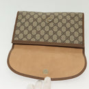 GUCCI GG Supreme Web Sherry Line Clutch Bag PVC Beige Red 89 01 030 Auth ep10148-13