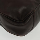 GUCCI Bamboo Hand Bag Leather 2way Gold Black 001 2123 1577 Auth ep10149-16