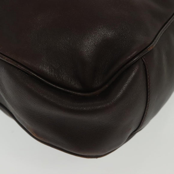 GUCCI Bamboo Hand Bag Leather 2way Gold Black 001 2123 1577 Auth ep10149