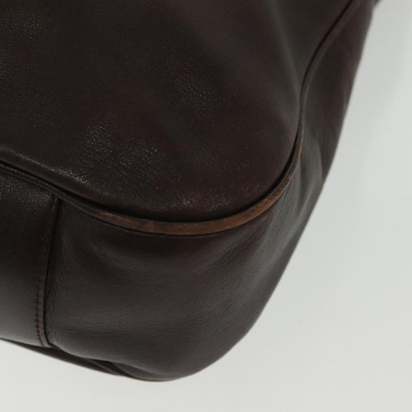 GUCCI Bamboo Hand Bag Leather 2way Gold Black 001 2123 1577 Auth ep10149