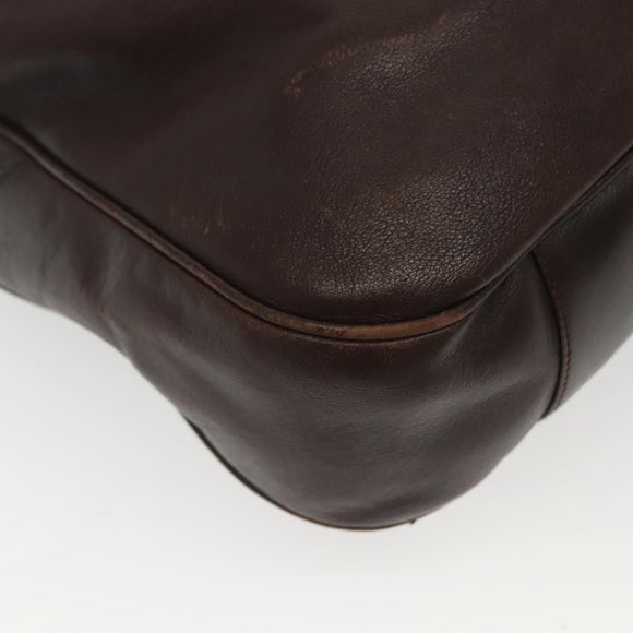 GUCCI Bamboo Hand Bag Leather 2way Gold Black 001 2123 1577 Auth ep10149