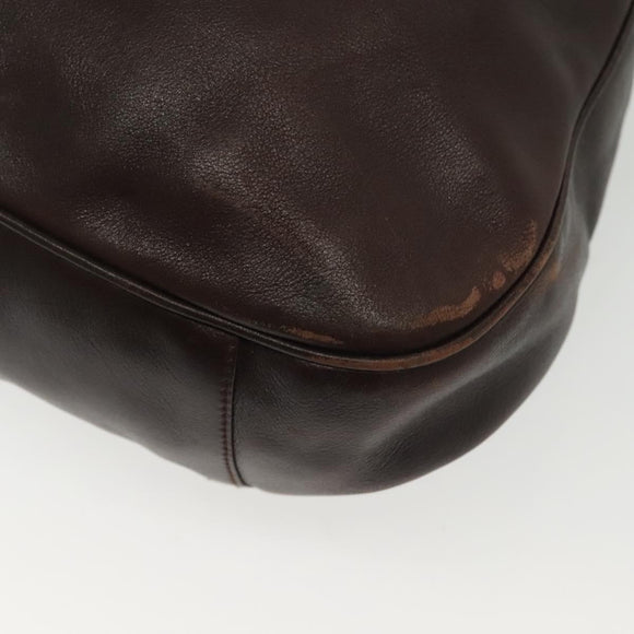 GUCCI Bamboo Hand Bag Leather 2way Gold Black 001 2123 1577 Auth ep10149