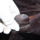 GUCCI Bamboo Hand Bag Leather 2way Gold Black 001 2123 1577 Auth ep10149-12