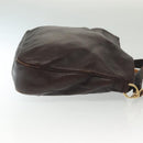 GUCCI Bamboo Hand Bag Leather 2way Gold Black 001 2123 1577 Auth ep10149-3