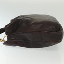 GUCCI Bamboo Hand Bag Leather 2way Gold Black 001 2123 1577 Auth ep10149-4