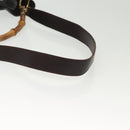 GUCCI Bamboo Hand Bag Leather 2way Gold Black 001 2123 1577 Auth ep10149-8