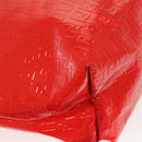 FENDI Zucchino Tote Bag Vinyl Red White Auth ep10155-9