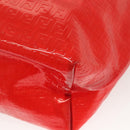 FENDI Zucchino Tote Bag Vinyl Red White Auth ep10155-14