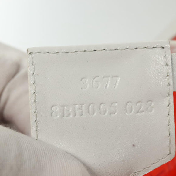 FENDI Zucchino Tote Bag Vinyl Red White Auth ep10155