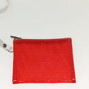 FENDI Zucchino Tote Bag Vinyl Red White Auth ep10155-19