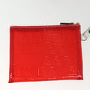 FENDI Zucchino Tote Bag Vinyl Red White Auth ep10155-20