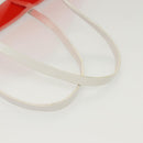 FENDI Zucchino Tote Bag Vinyl Red White Auth ep10155-7