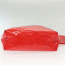 FENDI Zucchino Tote Bag Vinyl Red White Auth ep10155-5