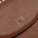 Burberrys Shoulder Bag Leather Brown Gold Auth ep10157-14