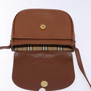 Burberrys Shoulder Bag Leather Brown Gold Auth ep10157-15