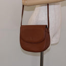 Burberrys Shoulder Bag Leather Brown Gold Auth ep10157-21