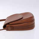 Burberrys Shoulder Bag Leather Brown Gold Auth ep10157-5