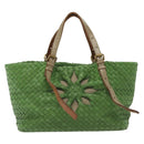 BOTTEGA VENETA INTRECCIATO Hand Bag Leather Green 169759 Auth ep10161-13