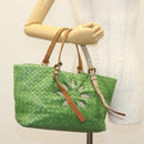 BOTTEGA VENETA INTRECCIATO Hand Bag Leather Green 169759 Auth ep10161-23