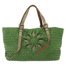 BOTTEGA VENETA INTRECCIATO Hand Bag Leather Green 169759 Auth ep10161-2