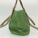 BOTTEGA VENETA INTRECCIATO Hand Bag Leather Green 169759 Auth ep10161-3