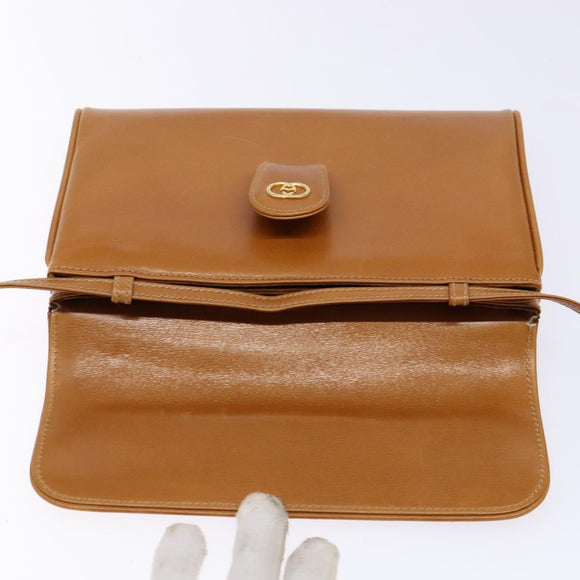 GUCCI Shoulder Bag Leather Brown Gold 004 056 0002 Auth ep10168