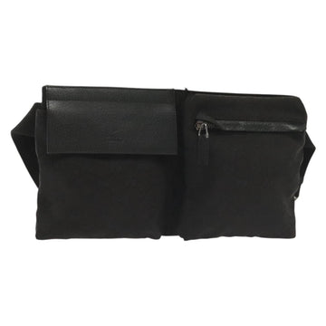 GUCCI GG Canvas Body Bag Black Silver 28566 Auth ep10174