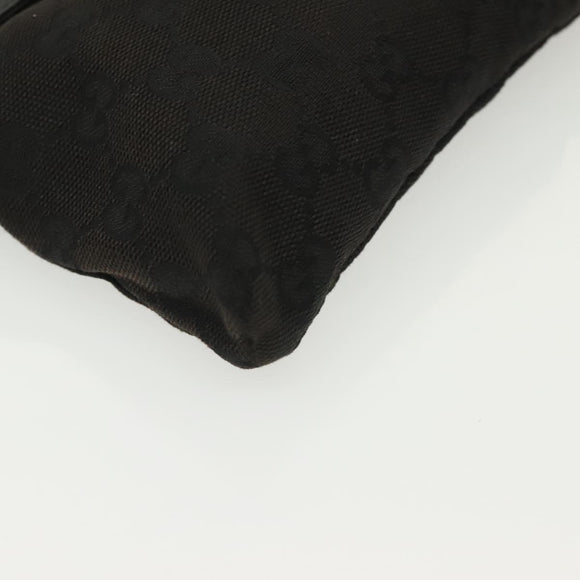 GUCCI GG Canvas Body Bag Black Silver 28566 Auth ep10174