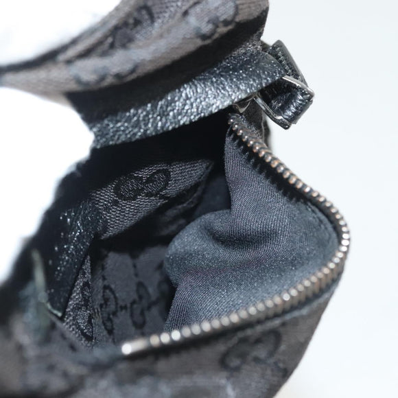 GUCCI GG Canvas Body Bag Black Silver 28566 Auth ep10174