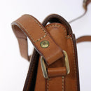 CELINE Macadam Canvas Shoulder Bag Beige Gold Auth ep10178-18