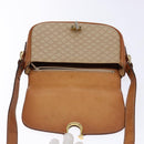 CELINE Macadam Canvas Shoulder Bag Beige Gold Auth ep10178-19