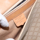 CELINE Macadam Canvas Shoulder Bag Beige Gold Auth ep10178-12
