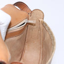 CELINE Macadam Canvas Shoulder Bag Beige Gold Auth ep10178-20