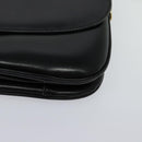 CELINE Shoulder Bag Leather Black Gold Auth ep10179-11