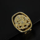 CELINE Shoulder Bag Leather Black Gold Auth ep10179-14