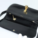 CELINE Shoulder Bag Leather Black Gold Auth ep10179-15