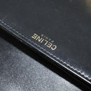 CELINE Shoulder Bag Leather Black Gold Auth ep10179-16