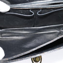 CELINE Shoulder Bag Leather Black Gold Auth ep10179-17