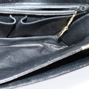 CELINE Shoulder Bag Leather Black Gold Auth ep10179-18