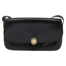 CELINE Shoulder Bag Leather Black Gold Auth ep10179-2