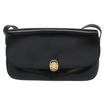 CELINE Shoulder Bag Leather Black Gold Auth ep10179 - 0