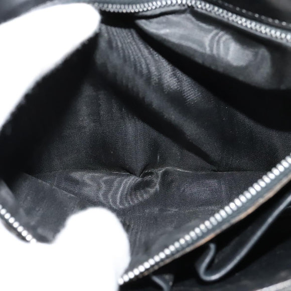 CELINE Shoulder Bag Leather Black Gold Auth ep10179