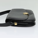 CELINE Shoulder Bag Leather Black Gold Auth ep10179-4
